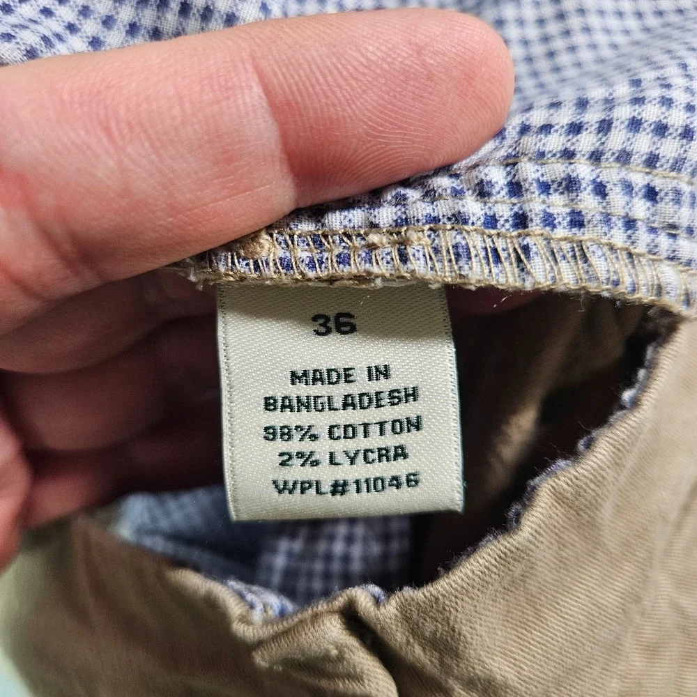 Southern Pines Shorts Men 36 Stretch Beer Mug‎ Print Khaki